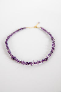 Simple Beaded Amethyst Necklace