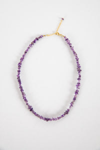 Simple Beaded Amethyst Necklace
