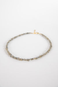 Simple Beaded Labradorite Necklace
