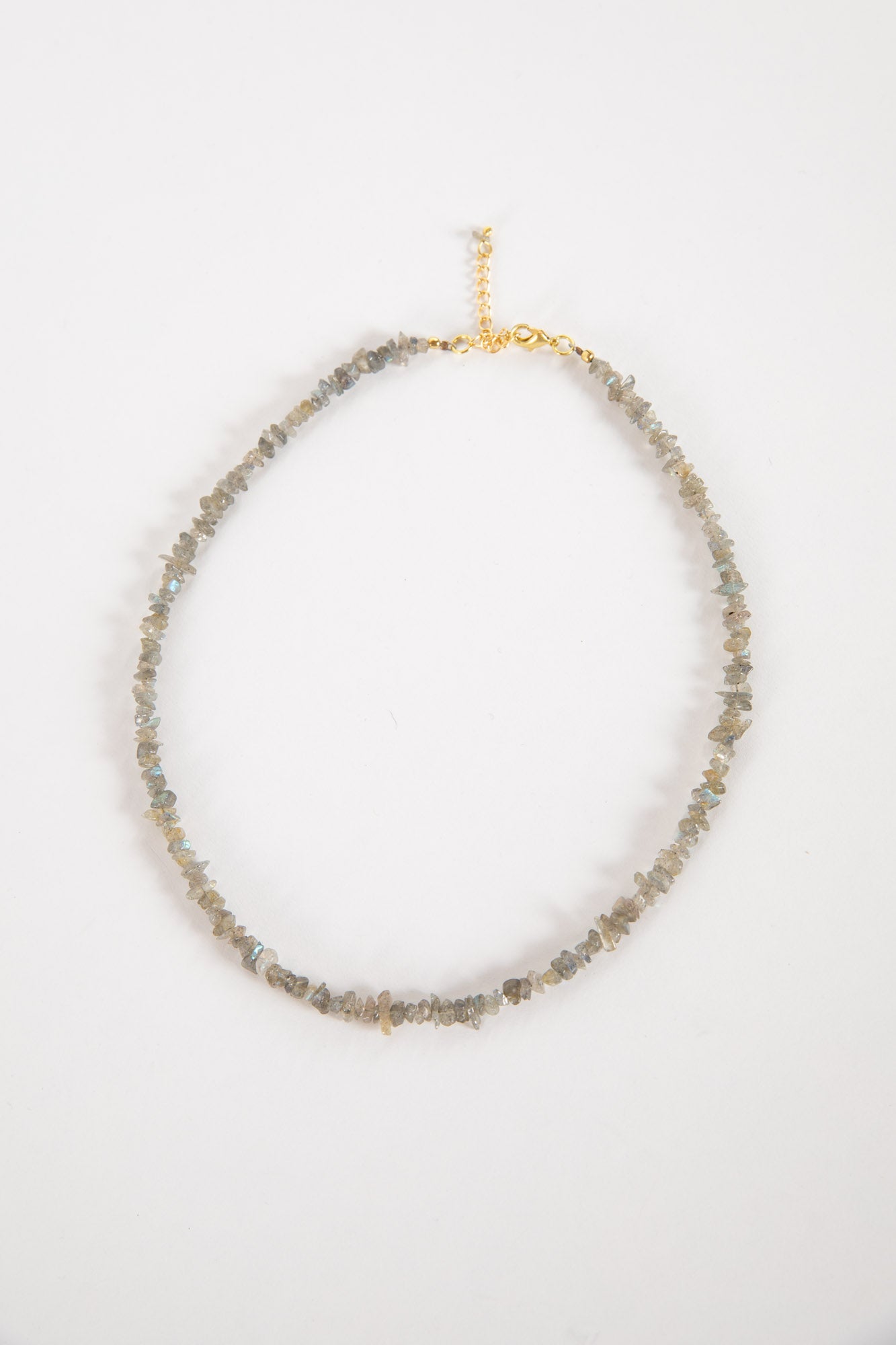 Simple Beaded Labradortie Necklace