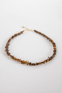 Simple Beaded Tiger Eye Necklace