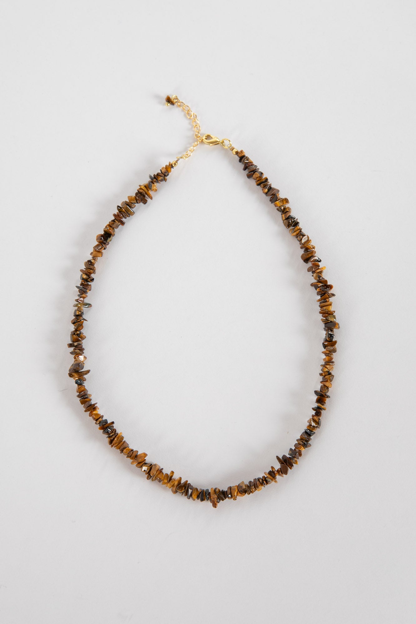 Simple Beaded Tiger Eye Necklace