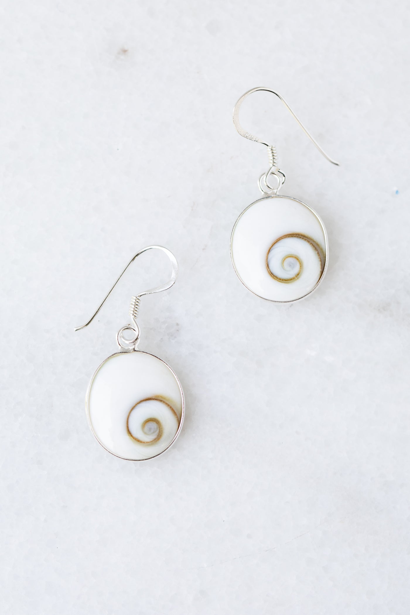 Sterling Shiva Eye Oval Earrings