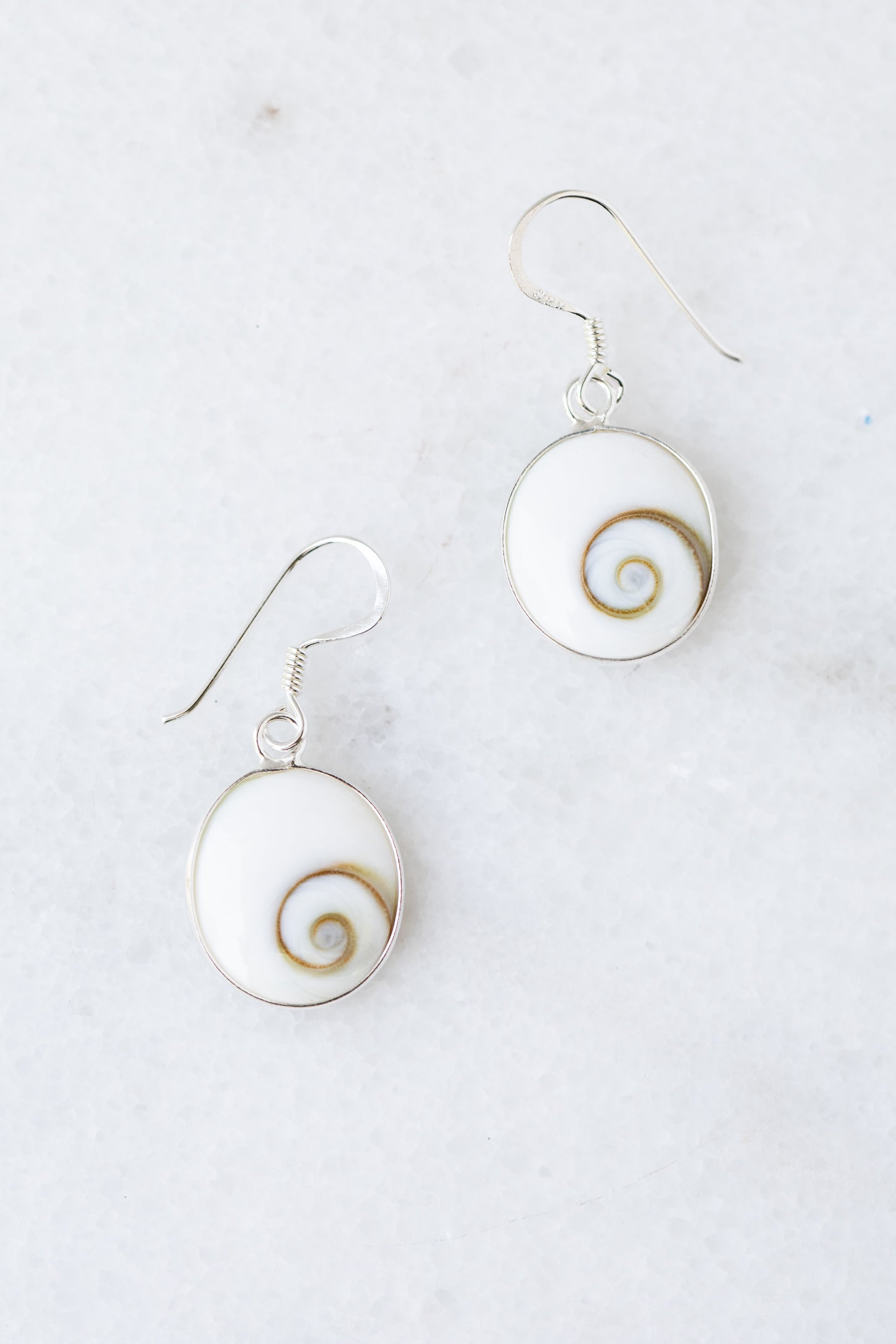 Sterling Shiva Eye Oval Earrings
