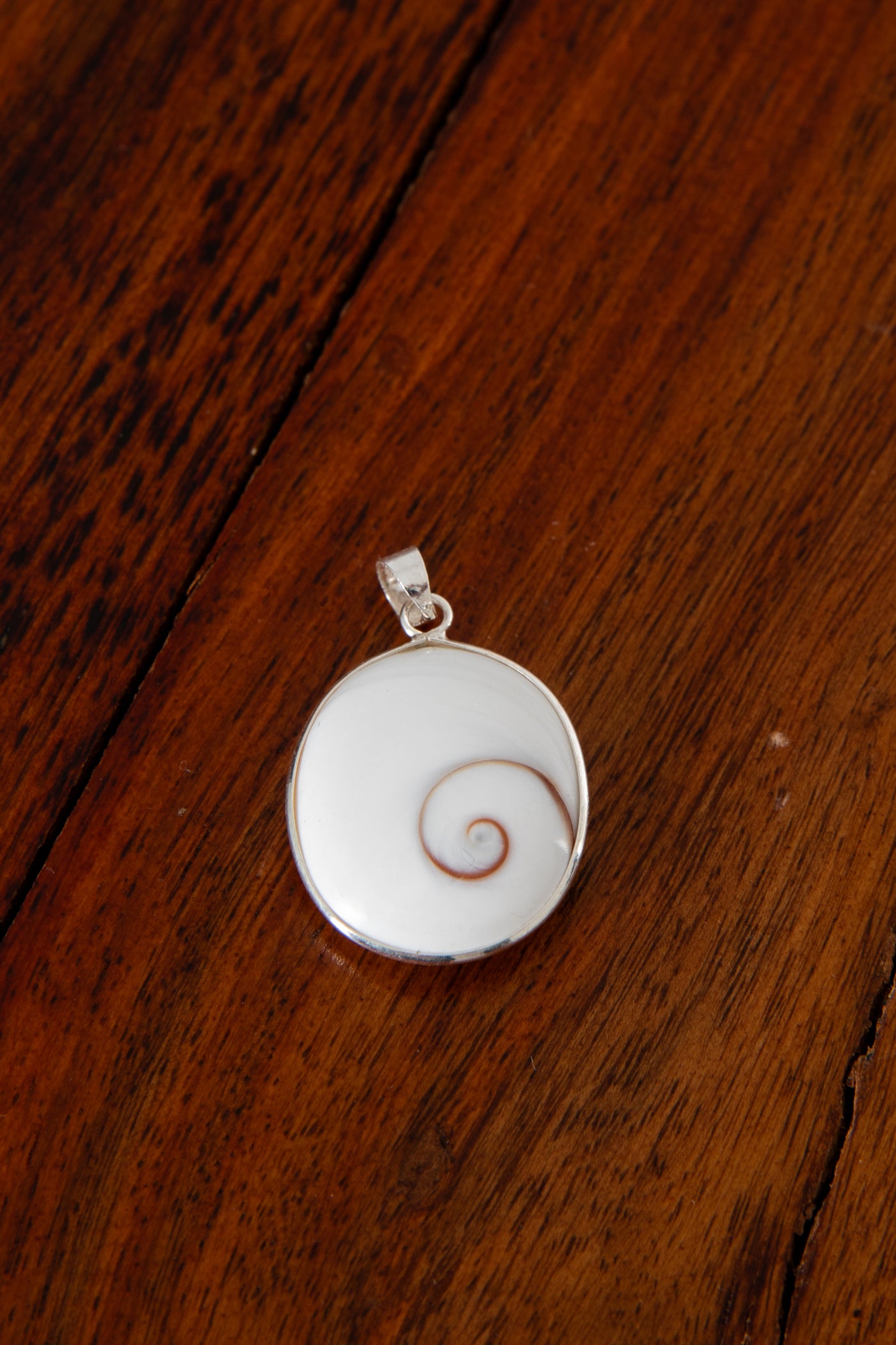 Sterling Silver Shiva Eye Oval Pendant