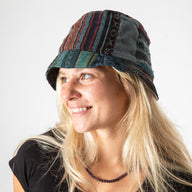 Stone Wash Patchwork Bucket Hat