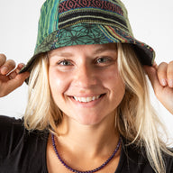 Stone Wash Patchwork Bucket Hat