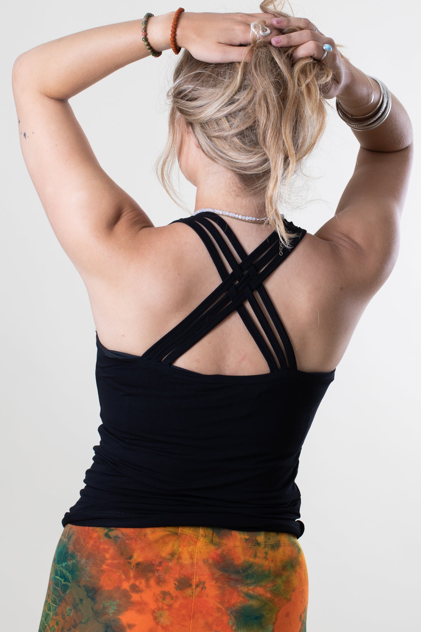 Strappy Cross Back Tank Top