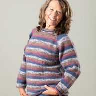 Stripey Roll Neck Alpaca Sweater