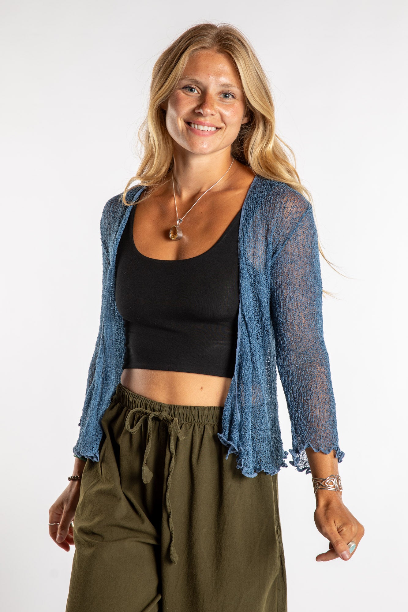 Summer Shrug Lightweight Cardigan | Open Knit Cardigan · Mexicali