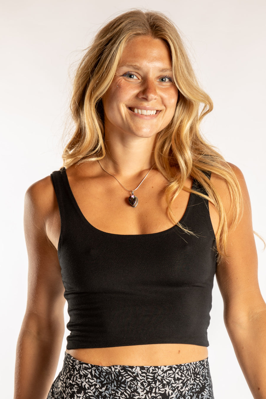 Sophie is wearing size S/M tank top in Black