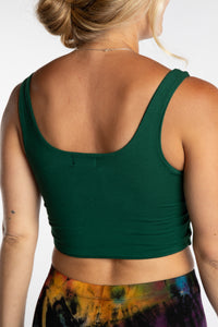 Sophie is wearing size S/M tank top in Green