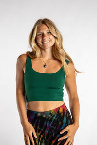 Sophie is wearing size S/M tank top in Green