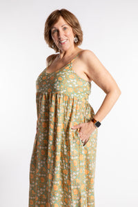 Betty is wearing the Sundara Cotton Maxi Dress in Jade in M/L