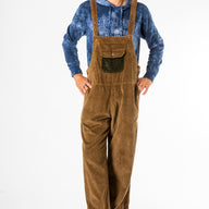 Tokha Color Block Corduroy Overalls