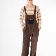 Tokha Color Block Corduroy Overalls
