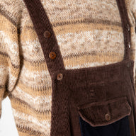 Tokha Color Block Corduroy Overalls