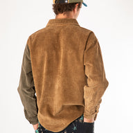 Tokha Corduroy Color Block Button Up