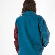 Tokha Corduroy Color Block Button Up