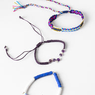 Tres Amigos Beaded Friendship Bracelet Trio