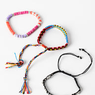 Tres Amigos Beaded Friendship Bracelet Trio