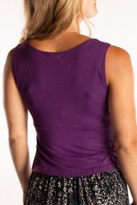 Sophie is wearing size S/M Women's Tank Top in Purple