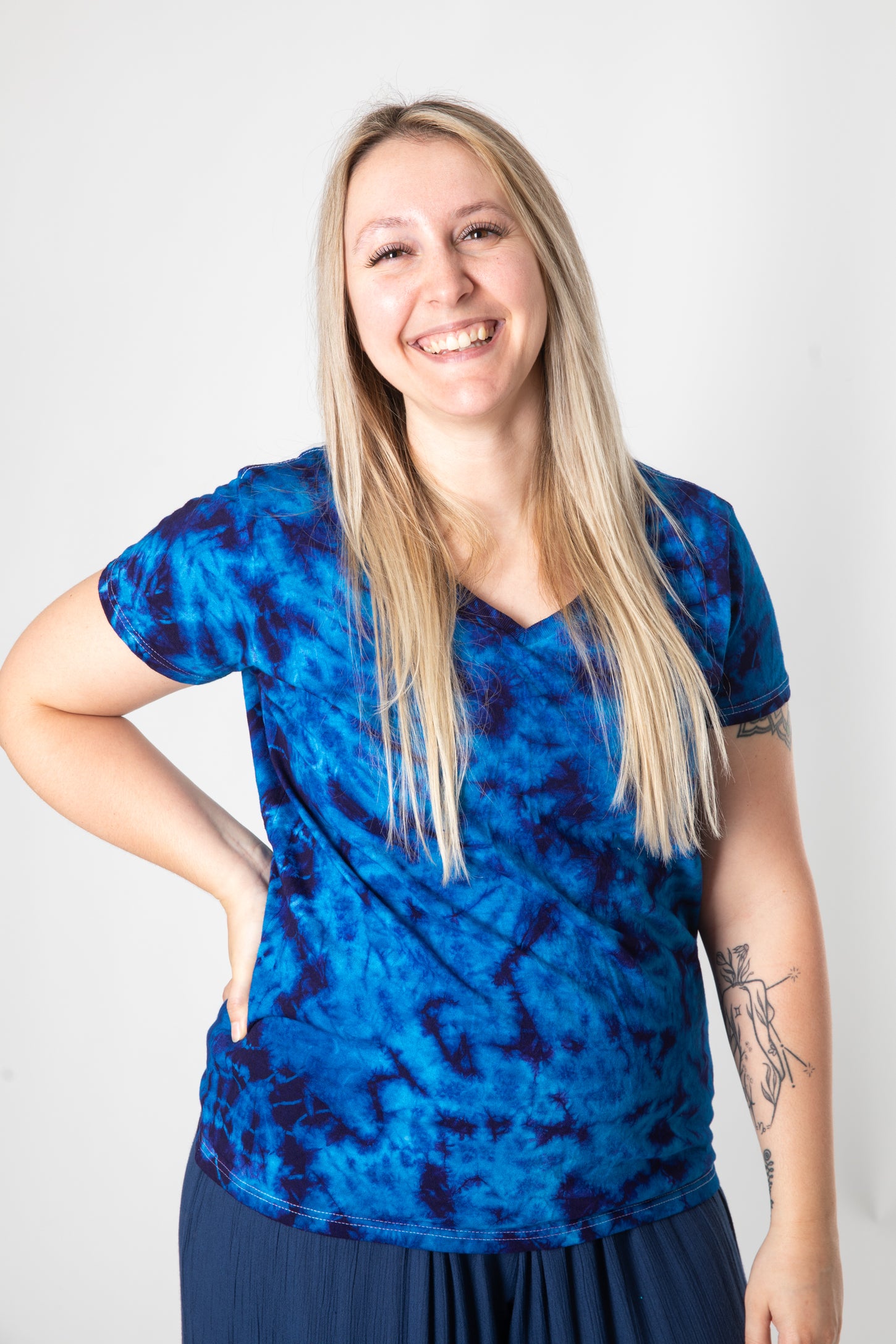 V-Neck Tie Dye T-Shirt