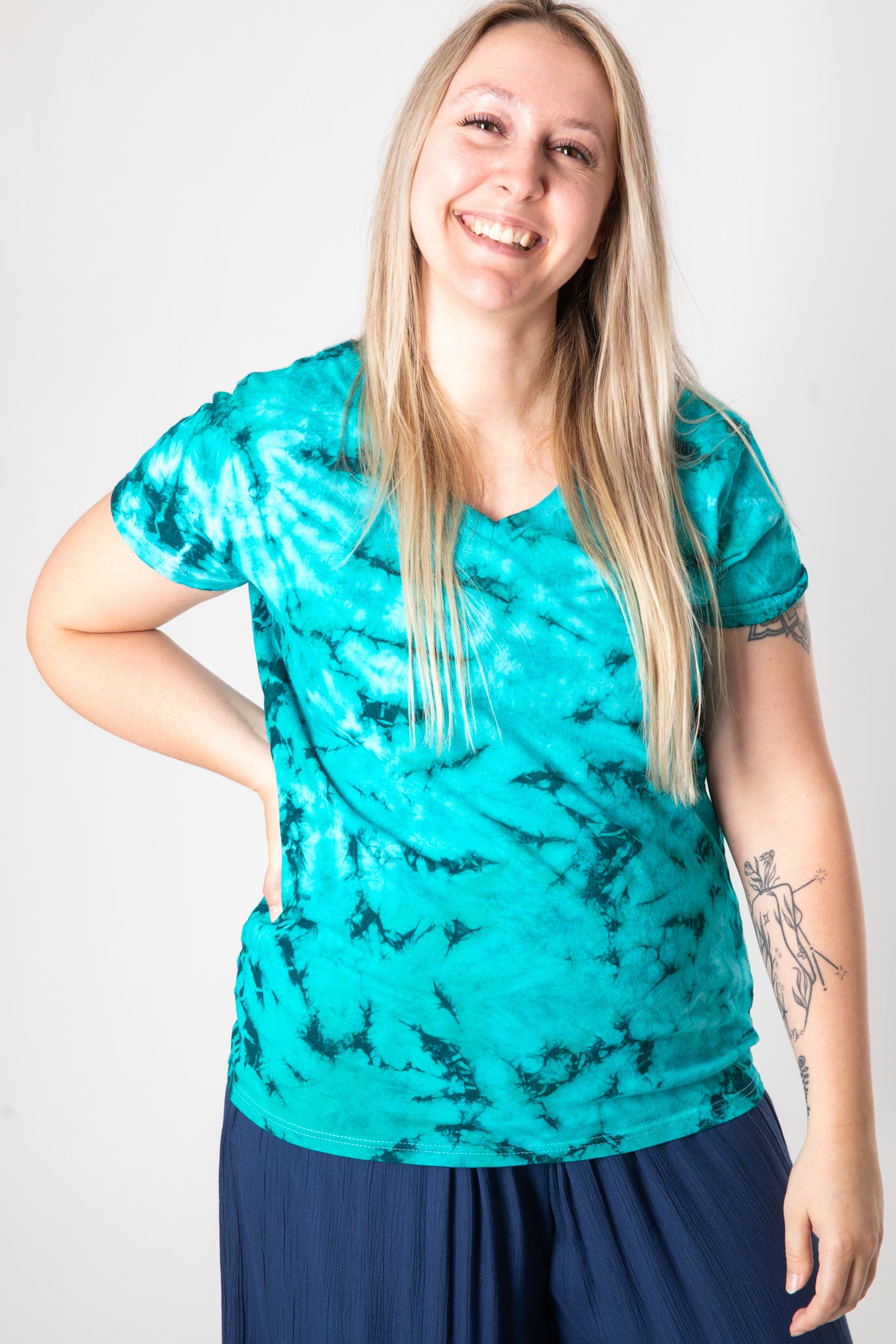 V-Neck Tie Dye T-Shirt