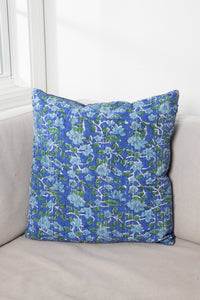 Woven Gudri Block Print Pillow in Yellow