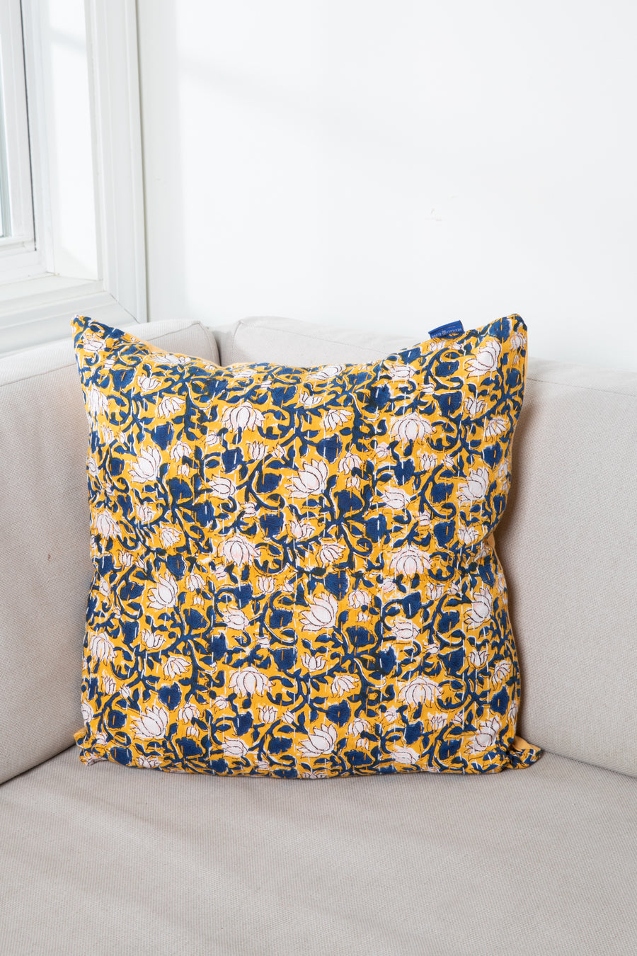Woven Gudri Block Print Pillow