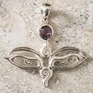 Buddha Eyes w/ Gemstone Pendant - Mexicali Blues
