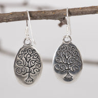 Tree Of Life Coin Earrings