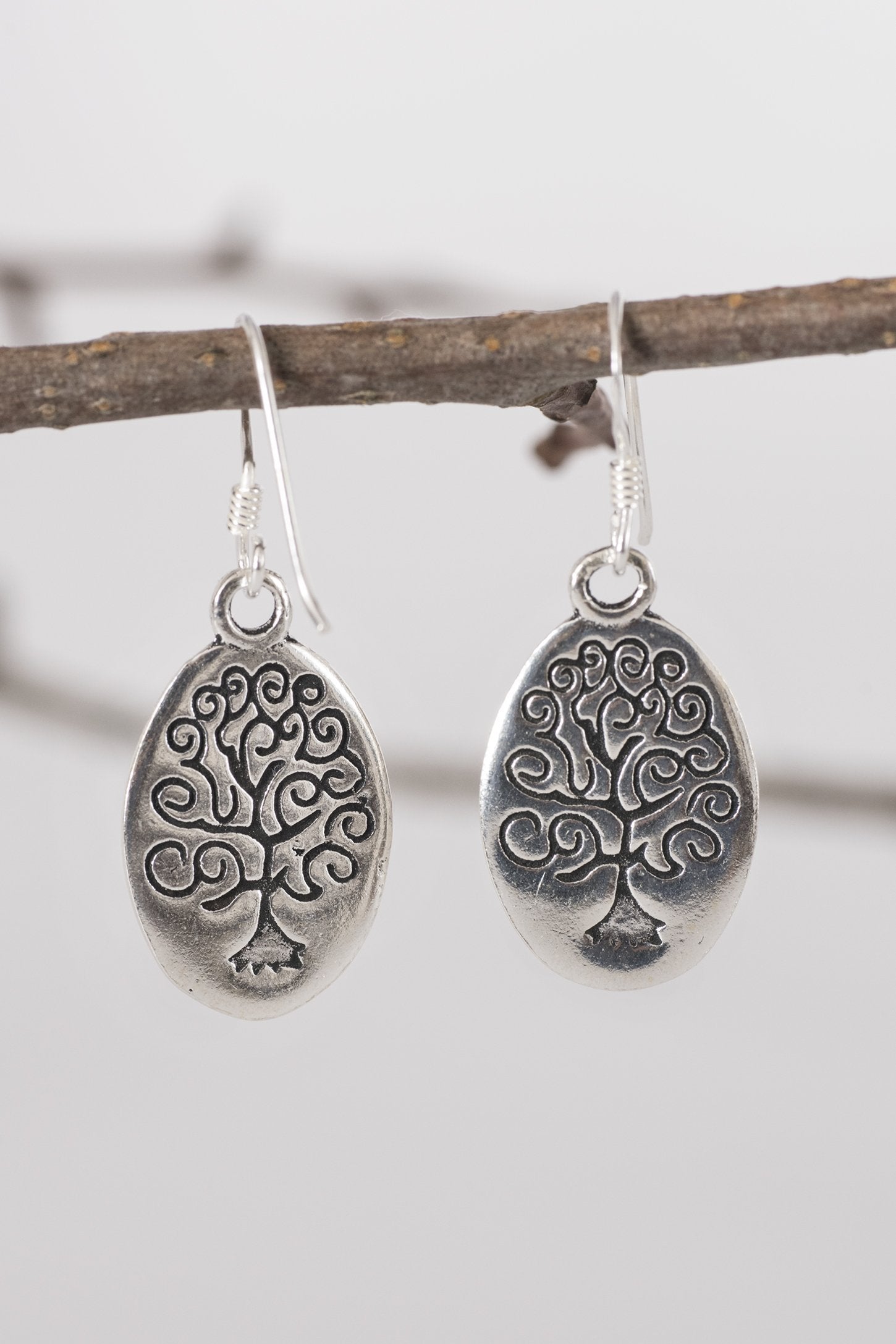 Tree Of Life Coin Earrings
