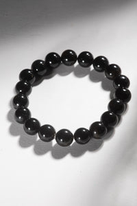 Round Gemstone Bead Bracelet in Golden Obsidian