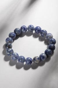 Round Gemstone Bead Bracelet in Sodalite