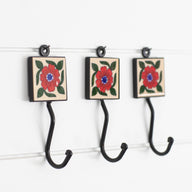 2x2 Ceramic Tile Hook Trio