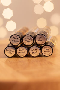 Collection of roll on perfumes