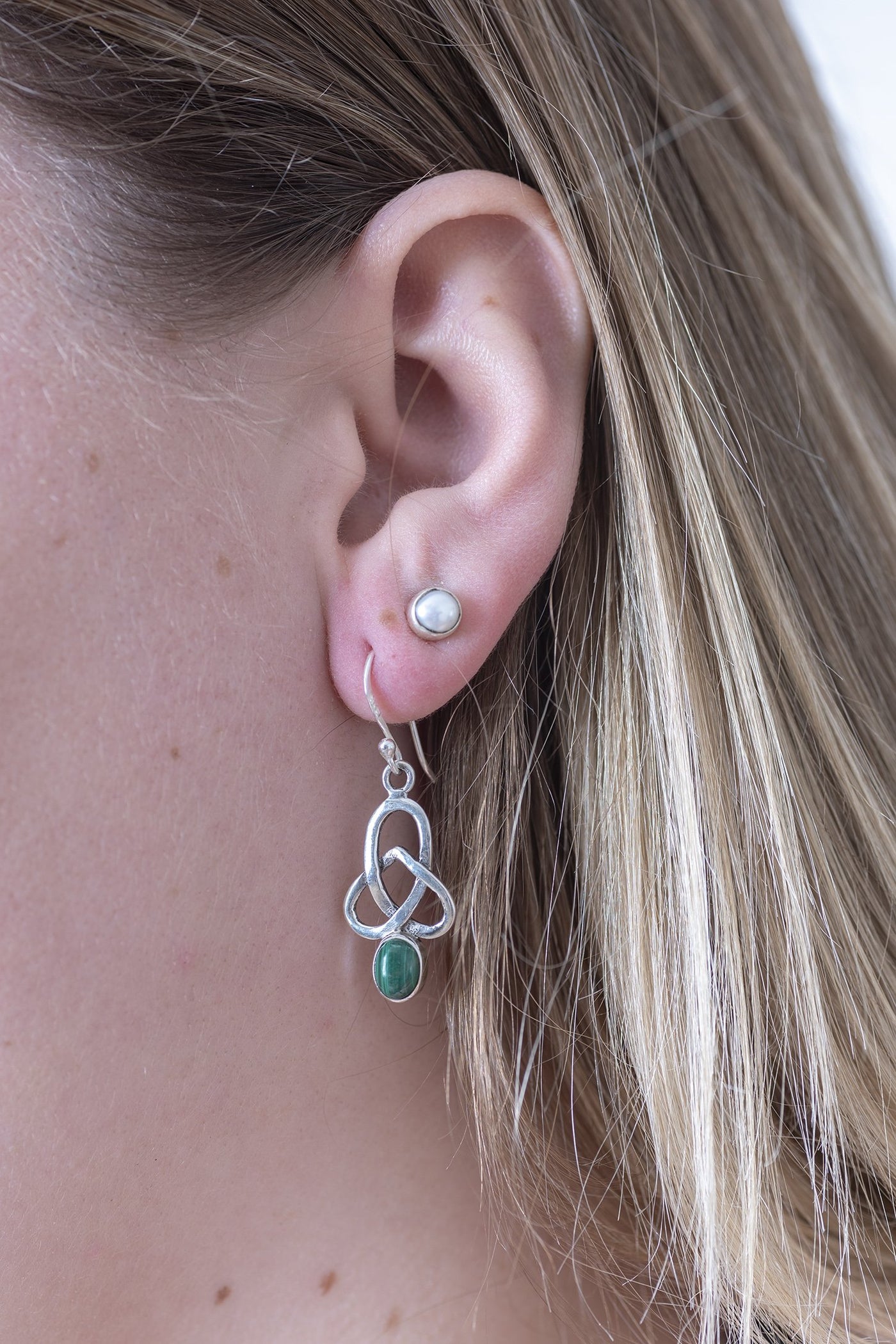 Celtic Knot Gemstone Earrings