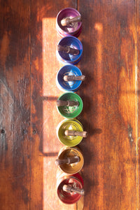 Chakra Singing Bowl With Silk Case in Heart - Green