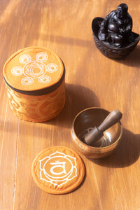 Chakra Singing Bowl With Silk Case in Sacral - Orange
