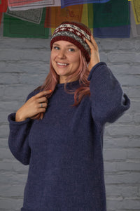 Fleece Lined Wool Patterned Headband