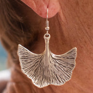 Gingko Leaf Zamak Earrings