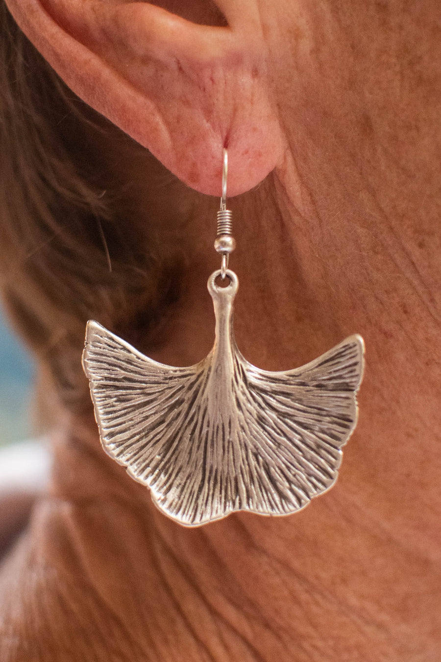 Gingko Leaf Zamak Earrings
