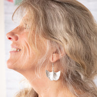 Gingko Leaf Zamak Earrings