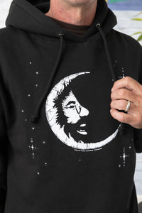 Ross is wearing a size L Jerry Moon Hoodie