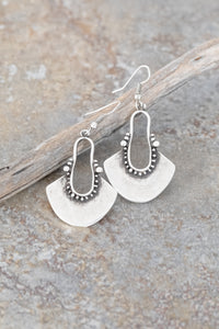 Keyhole Flare Zamak Earrings