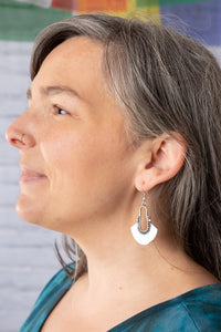 Keyhole Flare Zamak Earrings