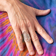 Ripples Adjustable Zamak Ring