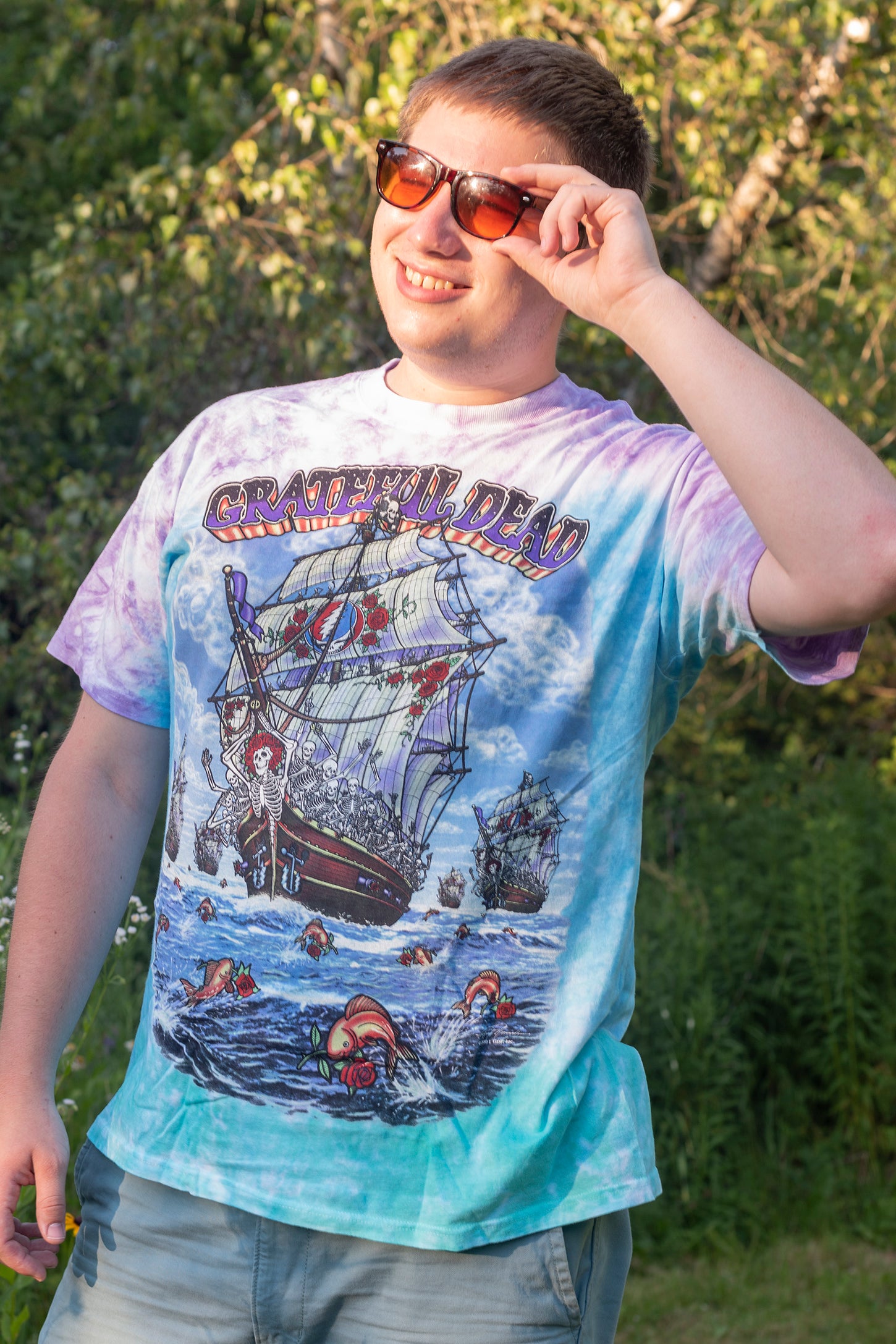 Ship of Fools Tie Dye Grateful Dead T-Shirt