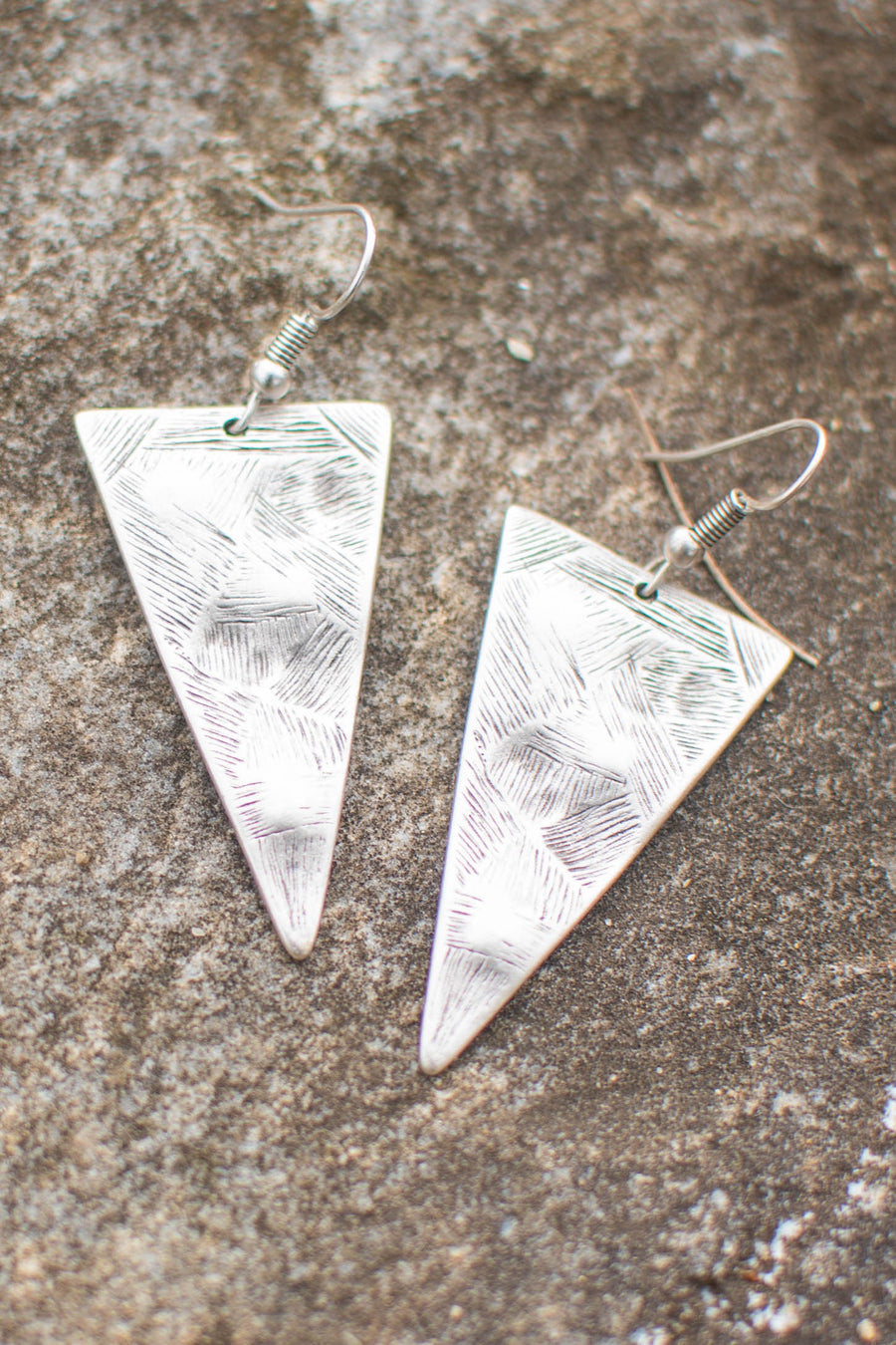 Triangle Power Zamak Earrings